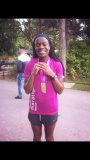 Joyce Shamedje races to 5th lady in the Bournemouth Marathon.