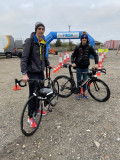 Peter Hogben (L) and Yiannis Christodoulou (R) at the Bridge Duathlon, Dartford