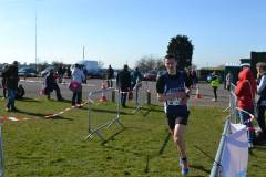 Robbie Higgins finishing strongly in the half marathon